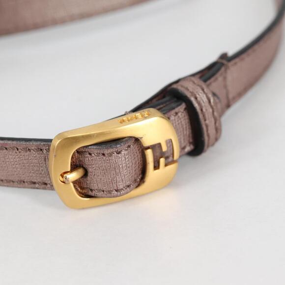 FENDI Chameleon Shoulder Bag Leather Pink Gold - Picture 9 of 14